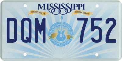 MS license plate DQM752