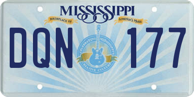 MS license plate DQN177
