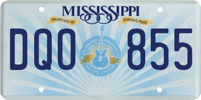 MS license plate DQO855