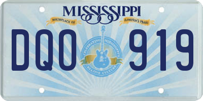 MS license plate DQO919