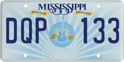 MS license plate DQP133