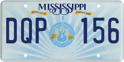 MS license plate DQP156