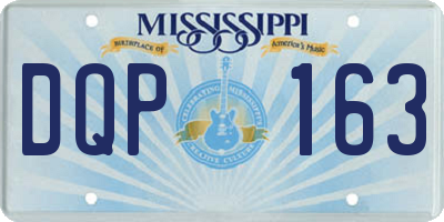 MS license plate DQP163