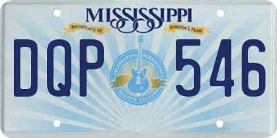 MS license plate DQP546