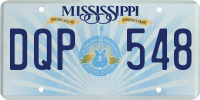 MS license plate DQP548