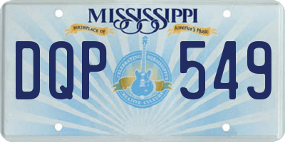 MS license plate DQP549