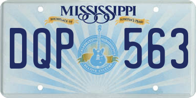 MS license plate DQP563
