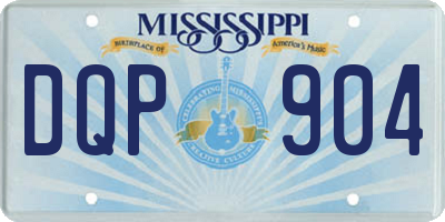 MS license plate DQP904