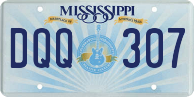 MS license plate DQQ307