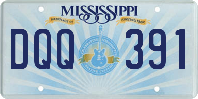MS license plate DQQ391
