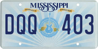 MS license plate DQQ403