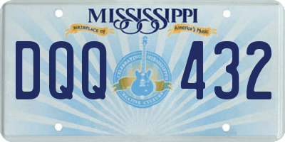 MS license plate DQQ432