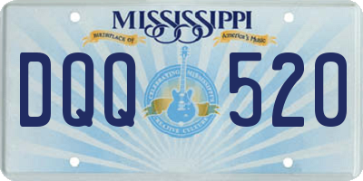 MS license plate DQQ520