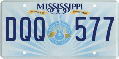 MS license plate DQQ577