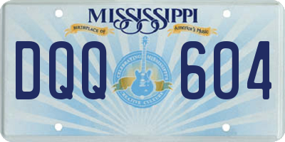 MS license plate DQQ604