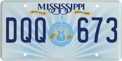MS license plate DQQ673