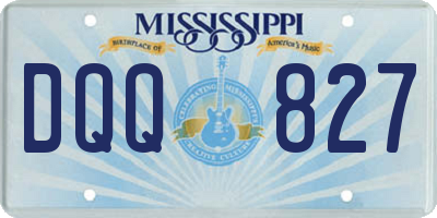 MS license plate DQQ827