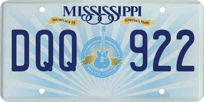 MS license plate DQQ922