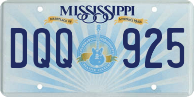 MS license plate DQQ925