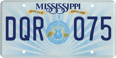 MS license plate DQR075