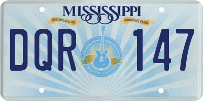 MS license plate DQR147