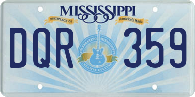 MS license plate DQR359