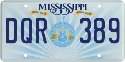 MS license plate DQR389