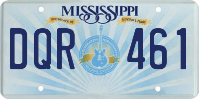 MS license plate DQR461