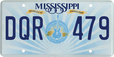 MS license plate DQR479