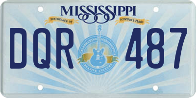MS license plate DQR487
