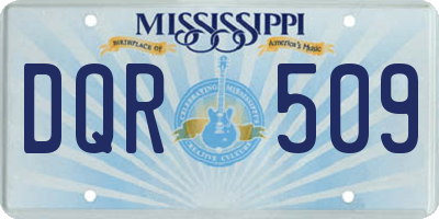 MS license plate DQR509