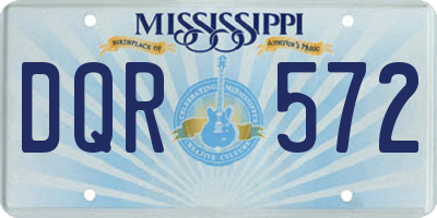 MS license plate DQR572
