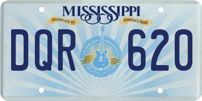 MS license plate DQR620