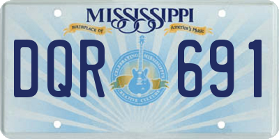 MS license plate DQR691