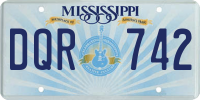 MS license plate DQR742