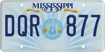 MS license plate DQR877