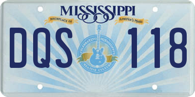 MS license plate DQS118