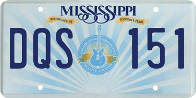 MS license plate DQS151