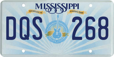 MS license plate DQS268