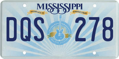 MS license plate DQS278