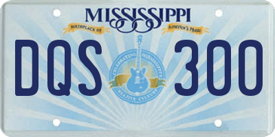 MS license plate DQS300