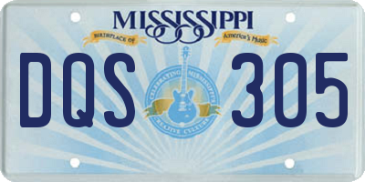 MS license plate DQS305