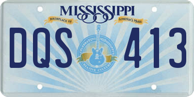 MS license plate DQS413