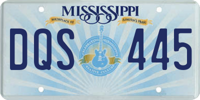 MS license plate DQS445