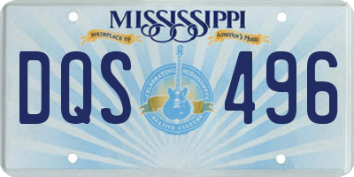 MS license plate DQS496