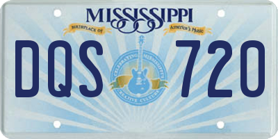 MS license plate DQS720