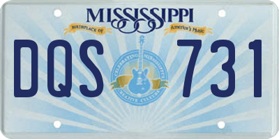 MS license plate DQS731