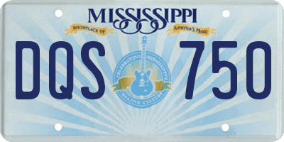 MS license plate DQS750