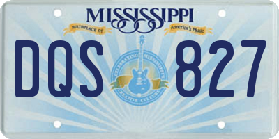 MS license plate DQS827