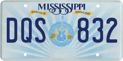 MS license plate DQS832